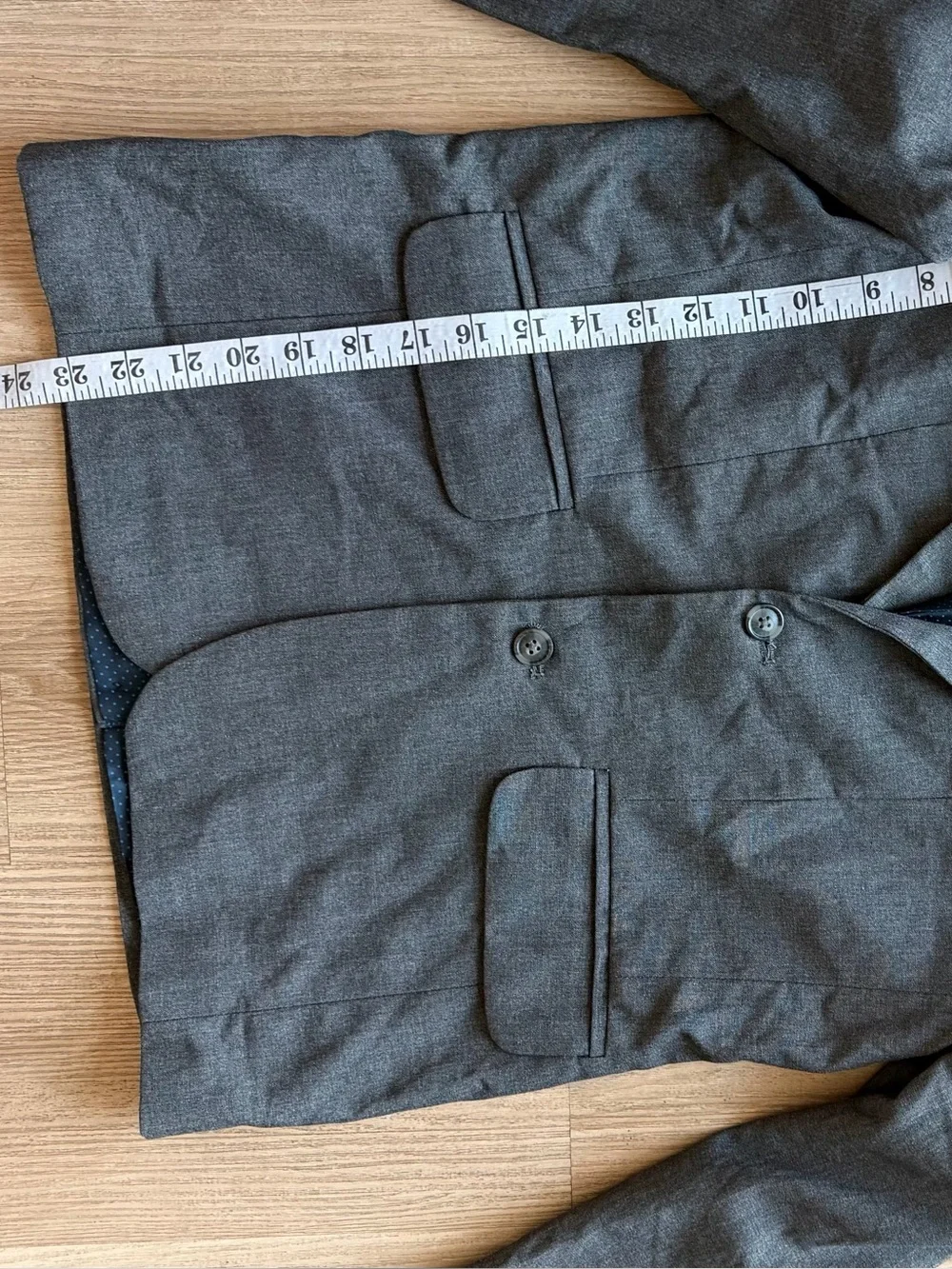 Boys Dark Gray Two-Button Blazer